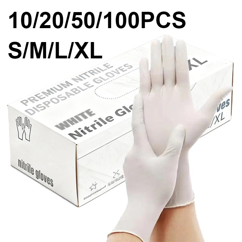 Medical Gloves - Guantes de nitrilo blancos desechables para