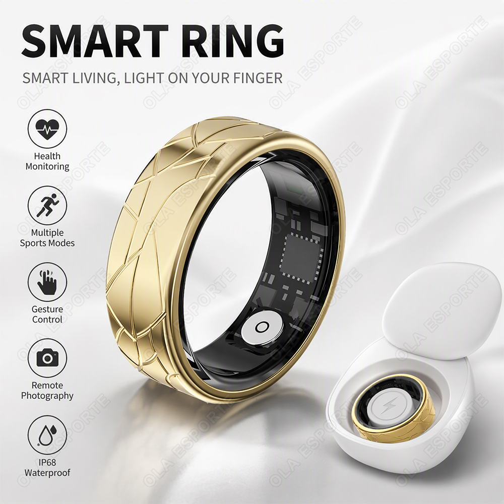 Blood Pressure Monitor - Anillo Inteligente de Acero Inoxidable, Resistente